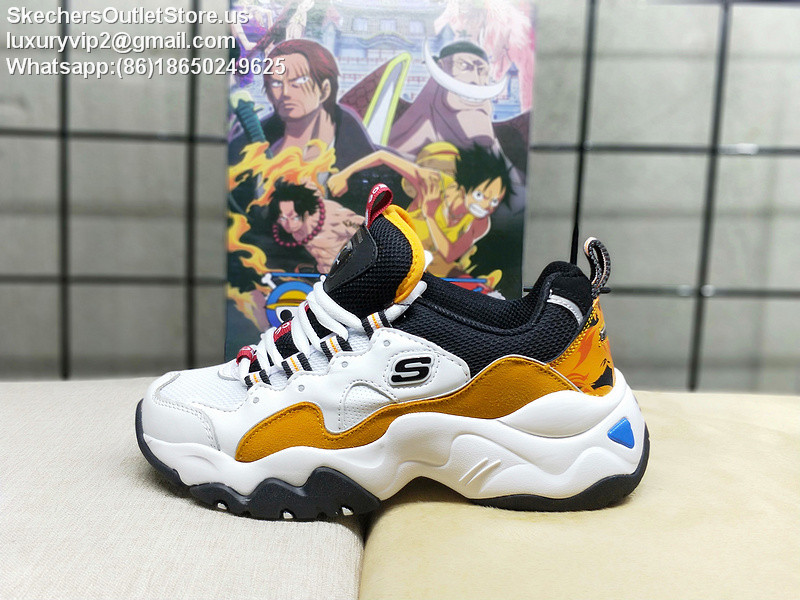 One Piece X Skechers D'Lites Unisex Sneakers Black 35-44
